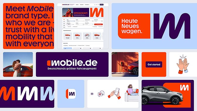 Verschiedene Logos von Mobile.de