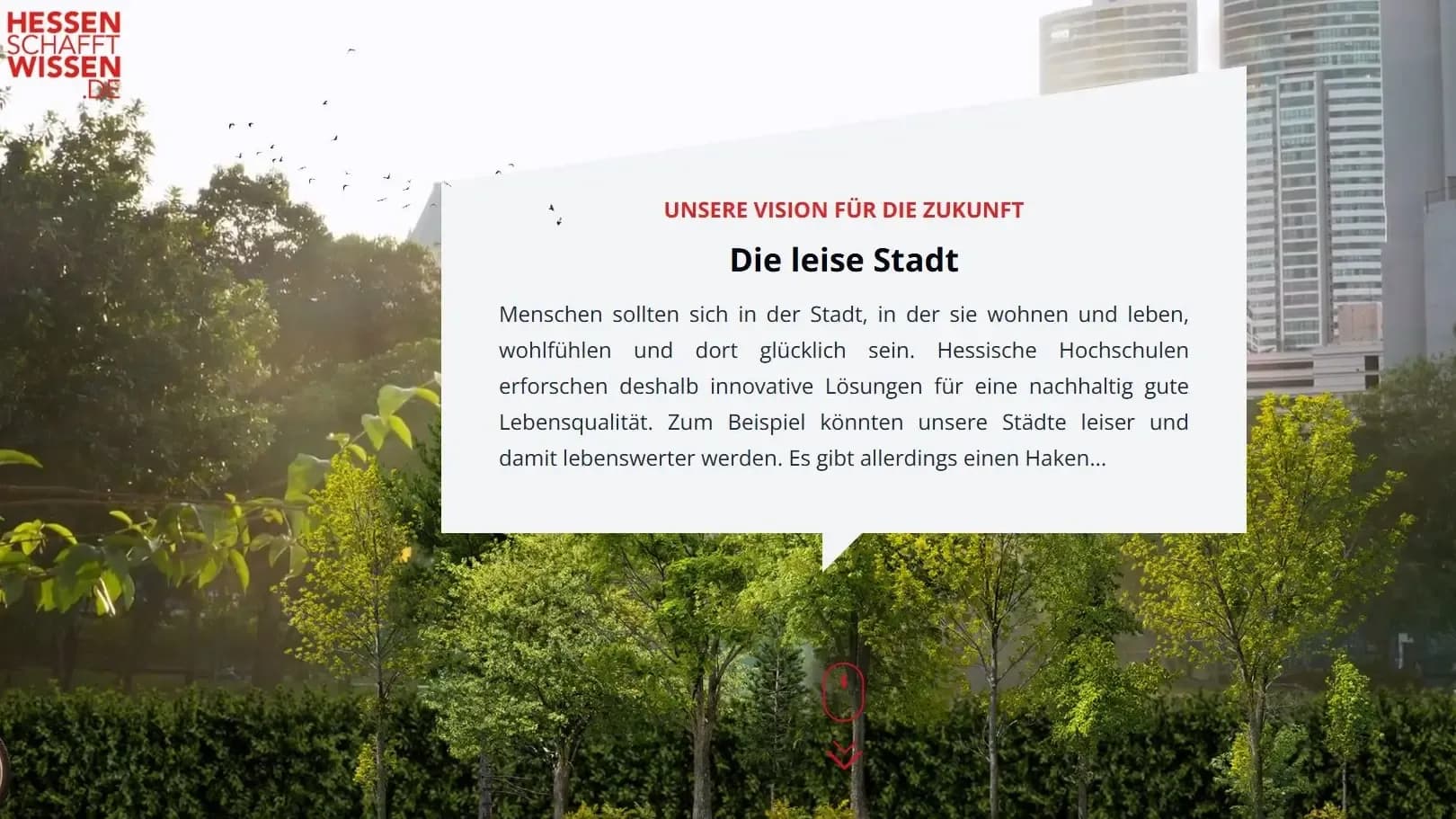 Hessen schafft Wissen – mit Scrollytelling Cover