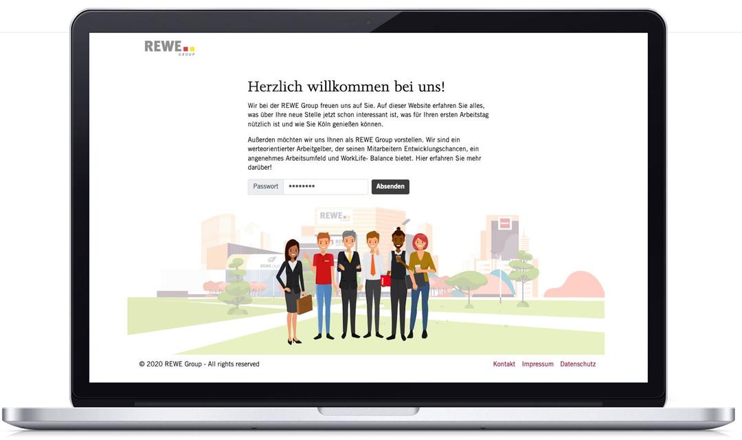 Rheindigital Referenz REWE Onboarding-Website