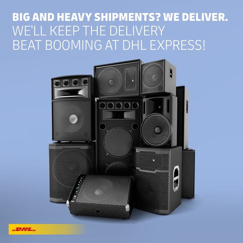 DHL Marketing-Kampagne: finales Bild 4 Lautsprecher