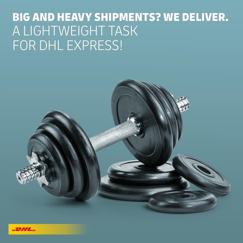 DHL Marketing-Kampagne: finales Bild 2 Hanteln