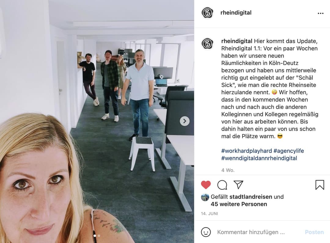 Post mit dem Team von Rheindigital im neuen Kölner Büro