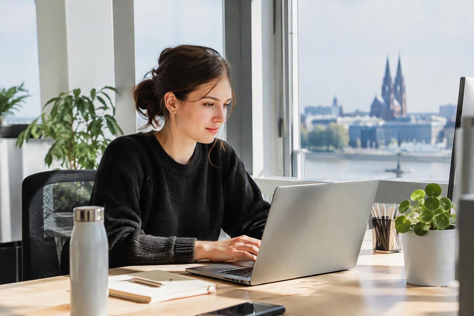 Junger Fachmann in modernem Büro in Bonn – Arbeitgebermarketing in Bonn für regionale Unternehmen